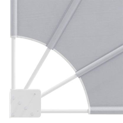 41575 vidaXL Collapsible Balcony Side Awning Grey 140x140 cm