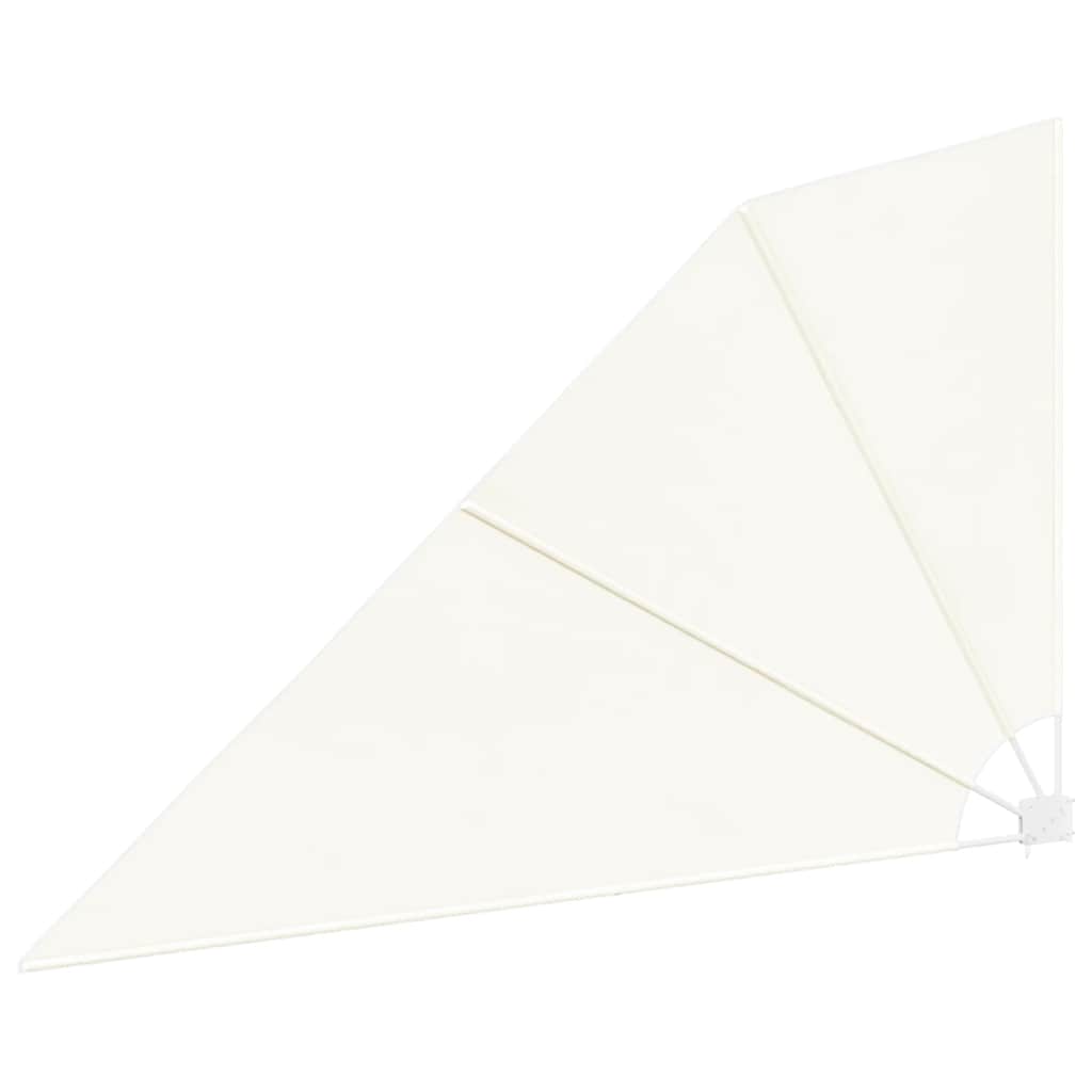 vidaXL Collapsible Balcony Side Awning Cream 160x240 cm
