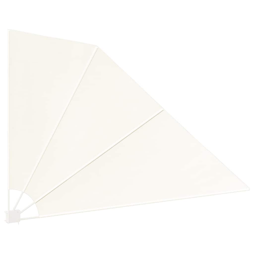 vidaXL Collapsible Balcony Side Awning Cream 160x240 cm