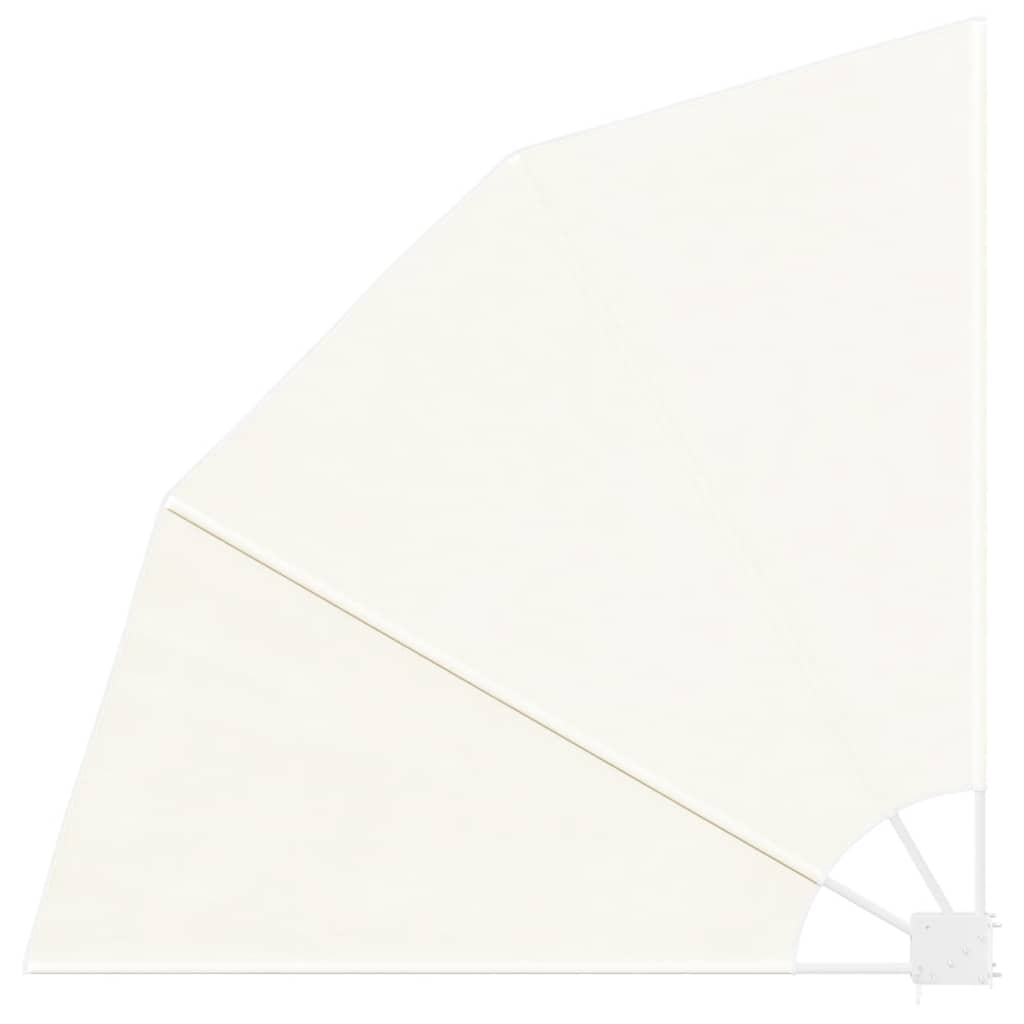 vidaXL Collapsible Balcony Side Awning Cream 140x140 cm