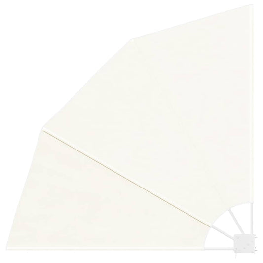 vidaXL Collapsible Balcony Side Awning Cream 140x140 cm