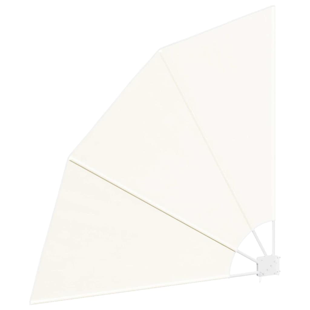 vidaXL Collapsible Balcony Side Awning Cream 140x140 cm
