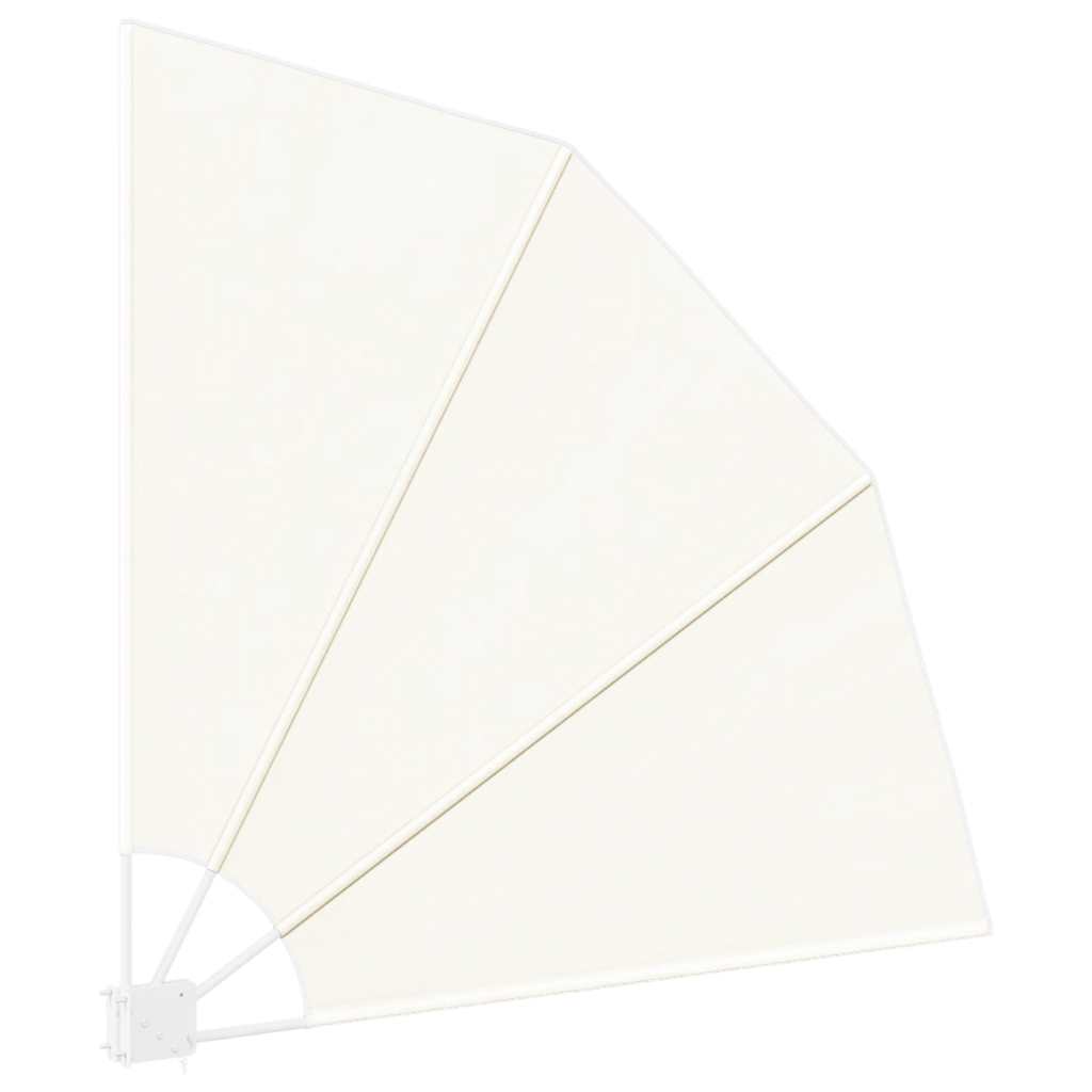 vidaXL Collapsible Balcony Side Awning Cream 140x140 cm