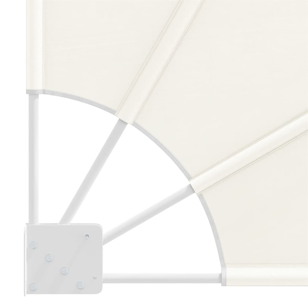 vidaXL Collapsible Balcony Side Awning Cream 140x140 cm