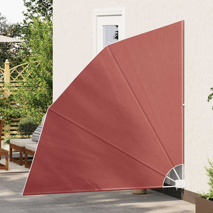 vidaXL Collapsible Balcony Side Awning Terracotta 210x210 cm