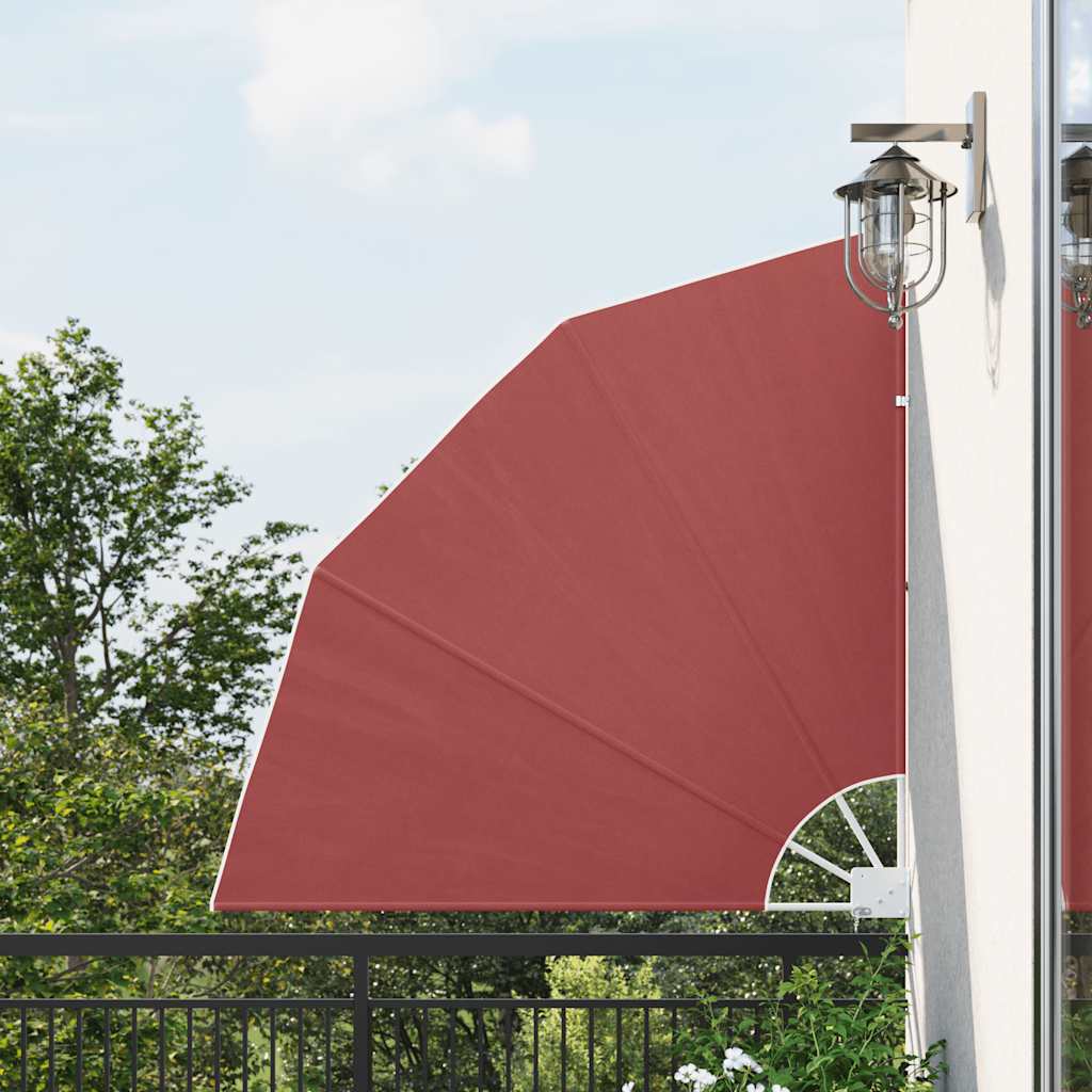 41581 vidaXL Collapsible Balcony Side Awning Terracotta 140x140 cm