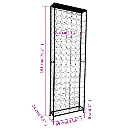 vidaXL Wine Rack for 108 Bottles Metal