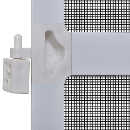 vidaXL Hinged Insect Screen Manual White and Black 100 x 215 cm