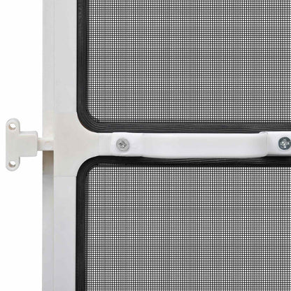vidaXL Hinged Insect Screen Manual White and Black 100 x 215 cm