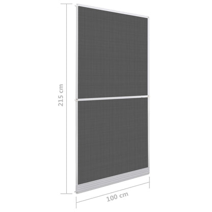 vidaXL Hinged Insect Screen Manual White and Black 100 x 215 cm