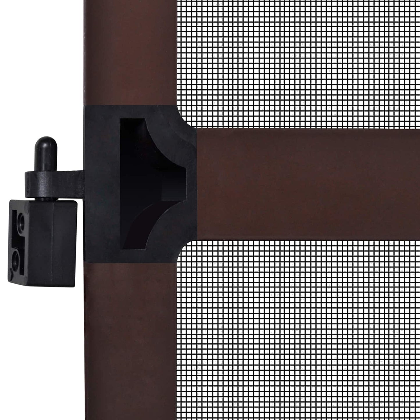 vidaXL Hinged Insect Screen Manual Brown and Black 100 x 215 cm