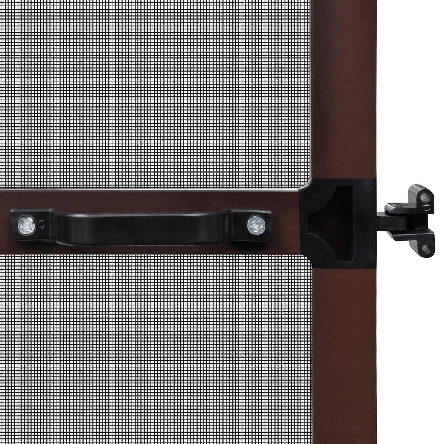 vidaXL Hinged Insect Screen Manual Brown and Black 100 x 215 cm