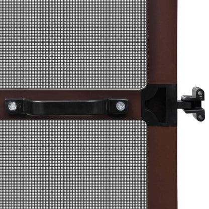 vidaXL Hinged Insect Screen Manual Brown and Black 100 x 215 cm