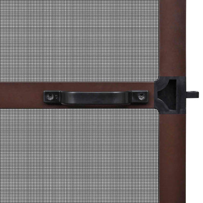 vidaXL Hinged Insect Screen Manual Brown and Black 120 x 240 cm