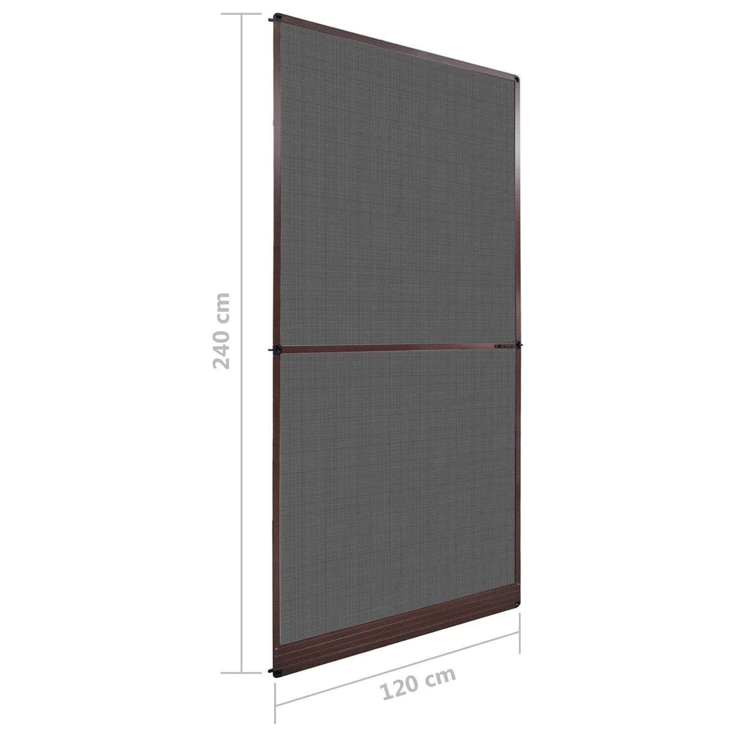 vidaXL Hinged Insect Screen Manual Brown and Black 120 x 240 cm