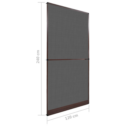 vidaXL Hinged Insect Screen Manual Brown and Black 120 x 240 cm