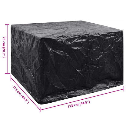 vidaXL Garden Furniture Cover 4 Person Poly Rattan Set 8 Eyelets 113 x 113cm