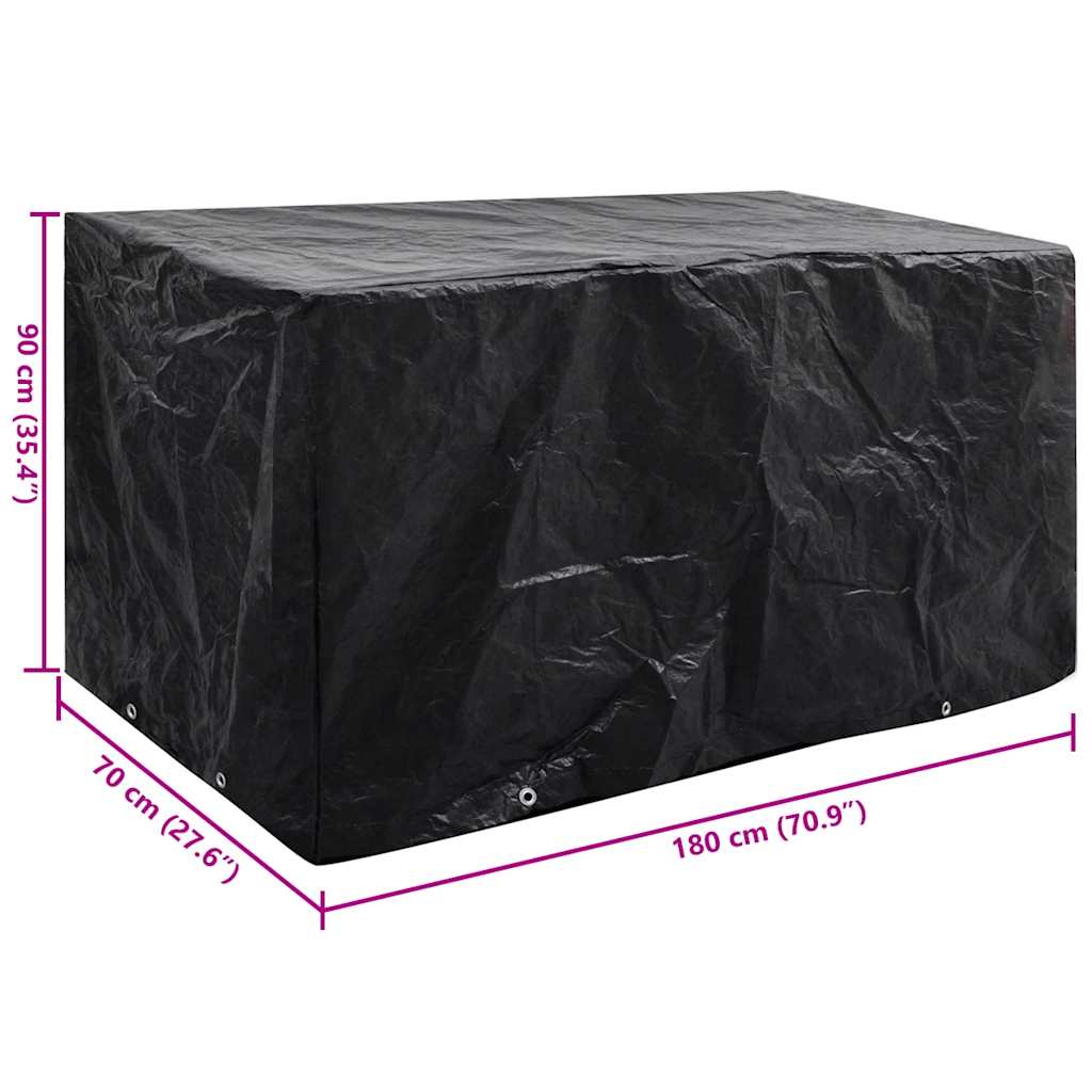 vidaXL Garden Furniture Cover 8 Eyelets 180 x 70 x 90 cm