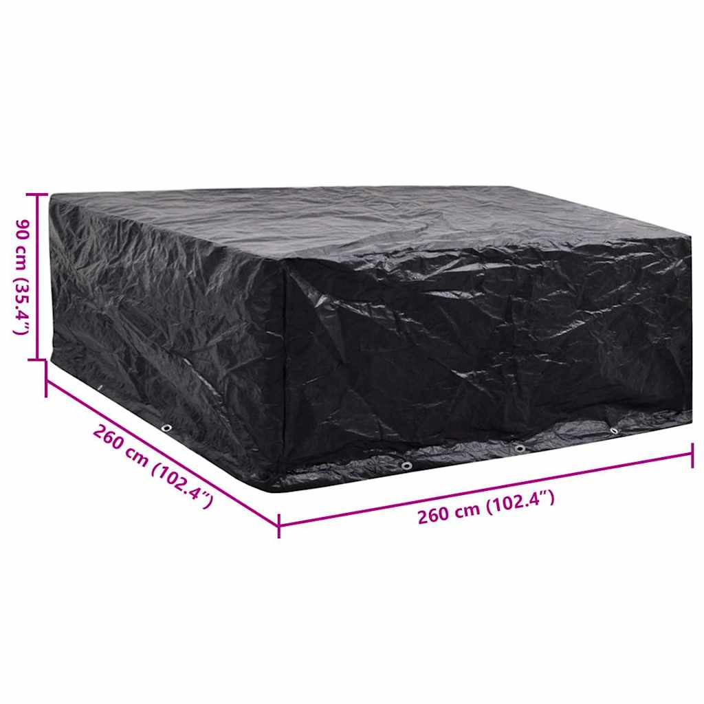 vidaXL Garden Furniture Cover 10 Eyelets 260 x 260 x 90 cm
