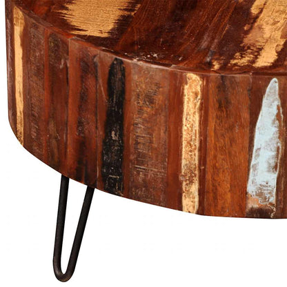 vidaXL Coffee Table Solid Reclaimed Wood Round