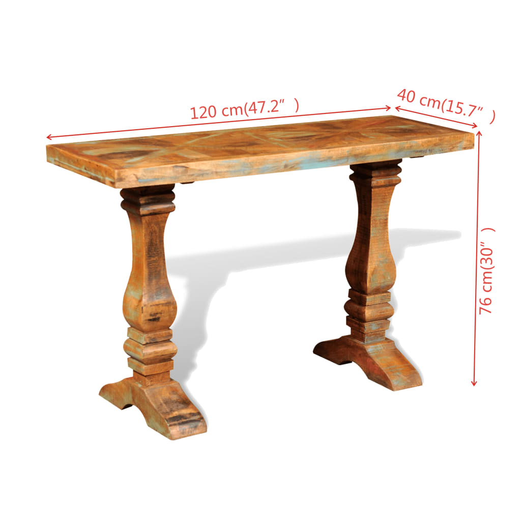 vidaXL Console Table Solid Reclaimed Wood