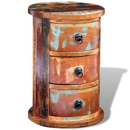 241646 vidaXL Reclaimed Cabinet with 3 Drawers Solid Wood