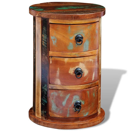 241646 vidaXL Reclaimed Cabinet with 3 Drawers Solid Wood