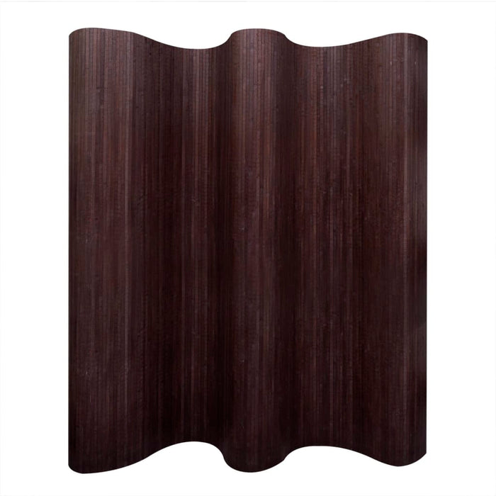 vidaXL Room Divider Bamboo Dark Brown 250x165 cm