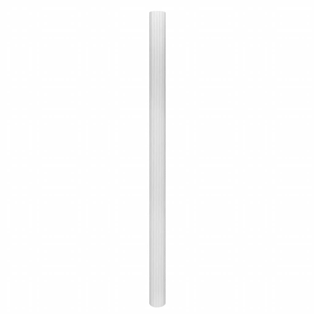 vidaXL Room Divider Bamboo White Width 250 cm Height 165 cm