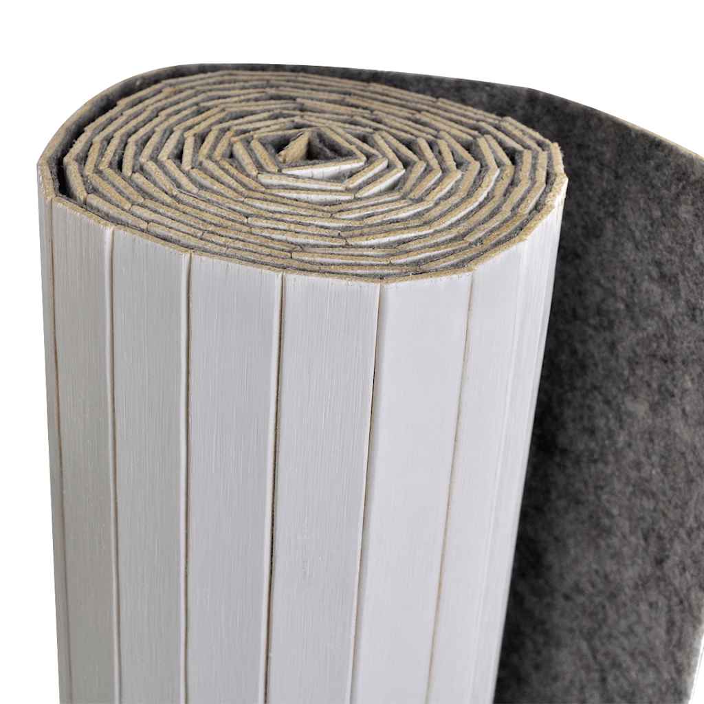 vidaXL Room Divider Bamboo White Width 250 cm Height 165 cm