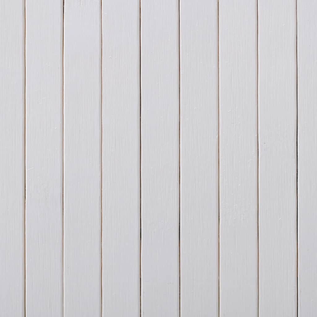 vidaXL Room Divider Bamboo White Width 250 cm Height 165 cm