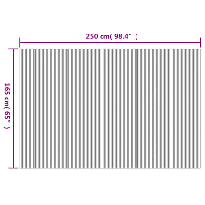vidaXL Room Divider Bamboo White Width 250 cm Height 165 cm