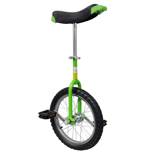 vidaXL Green Adjustable Unicycle 16 Inch