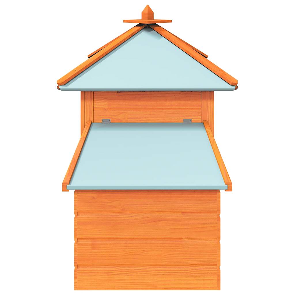 vidaXL Chicken Coop | Brown | Solid firwood, plywood, galvanised steel | Large