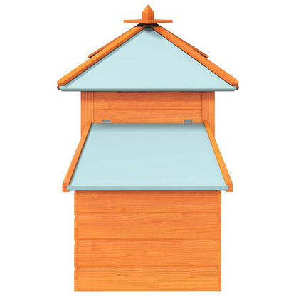 vidaXL Chicken Coop | Brown | Solid firwood, plywood, galvanised steel | Large