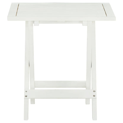 vidaXL Bistro Table White 46x46x47 cm Solid Acacia Wood