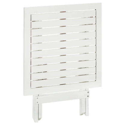 vidaXL Bistro Table White 46x46x47 cm Solid Acacia Wood