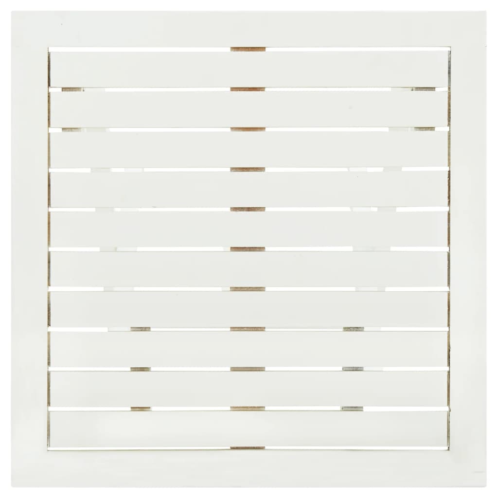 vidaXL Bistro Table White 46x46x47 cm Solid Acacia Wood