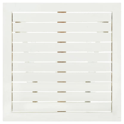 vidaXL Bistro Table White 46x46x47 cm Solid Acacia Wood