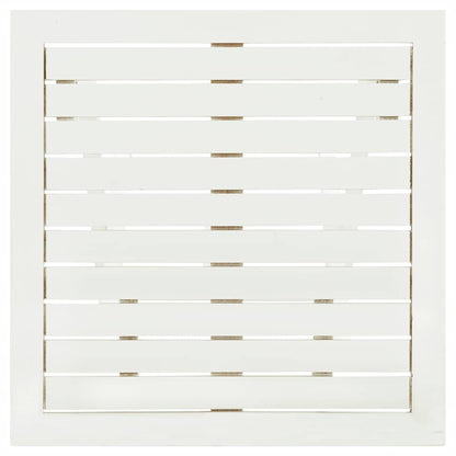 41436 vidaXL Bistro Table White 46x46x47 cm Solid Acacia Wood