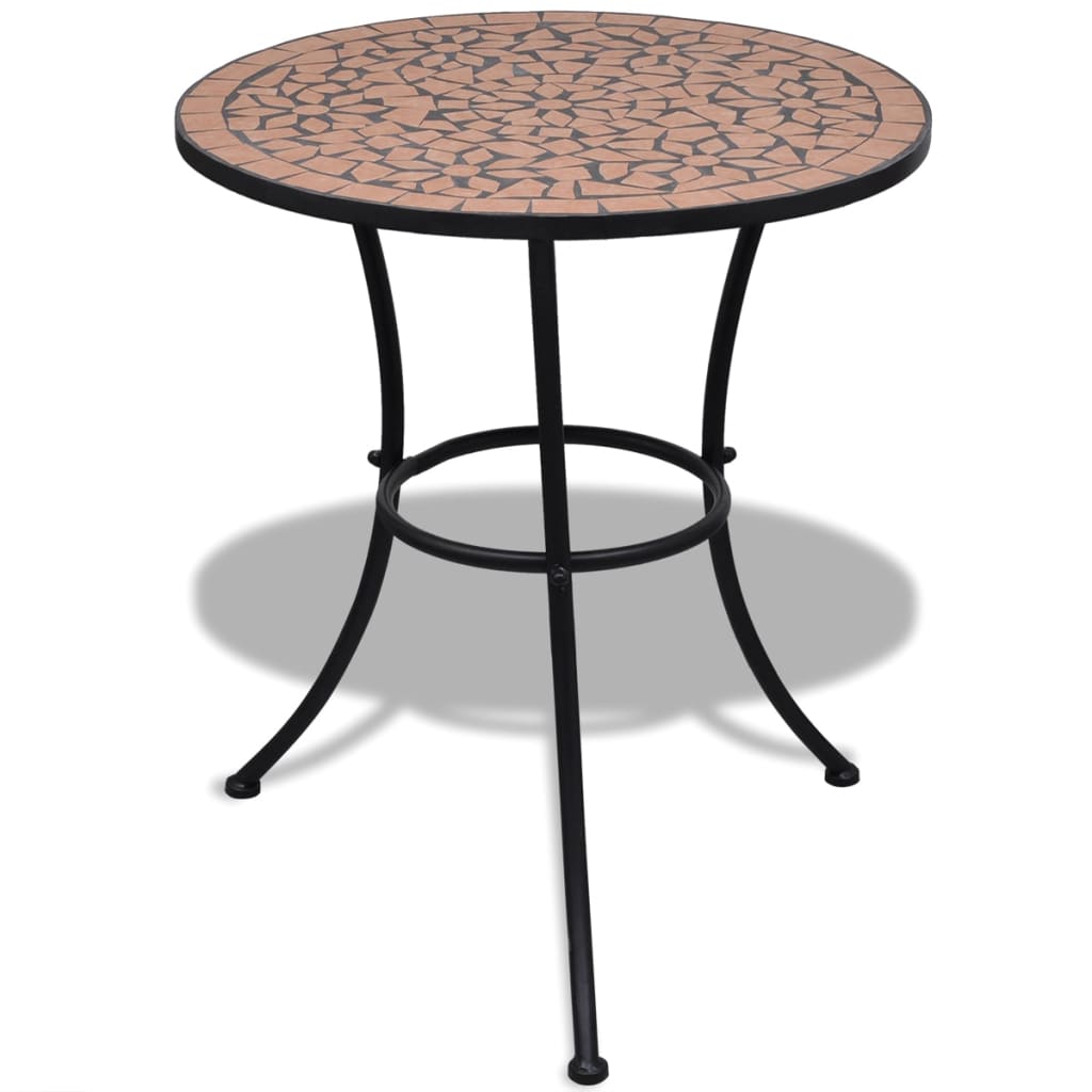 vidaXL Patio Furniture | Terracotta | Powder-coated iron, ceramic tile | Small