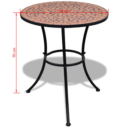 vidaXL Patio Furniture | Terracotta | Powder-coated iron, ceramic tile | Small