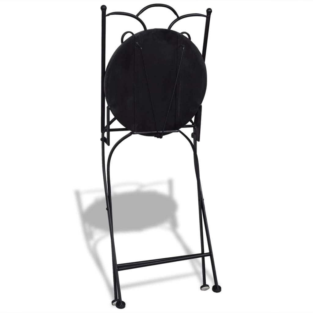 vidaXL Patio Furniture | Terracotta | Powder-coated iron, ceramic tile | Small
