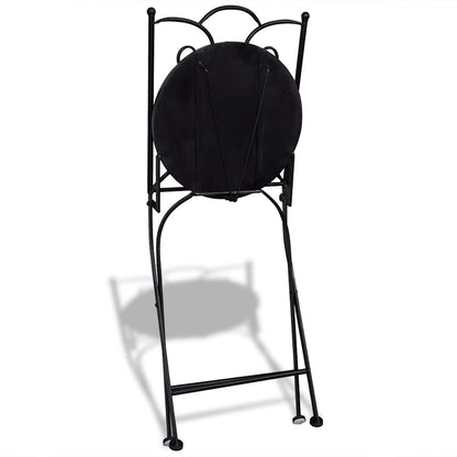 vidaXL 3 Piece Bistro Set Ceramic Tile Blue and White
