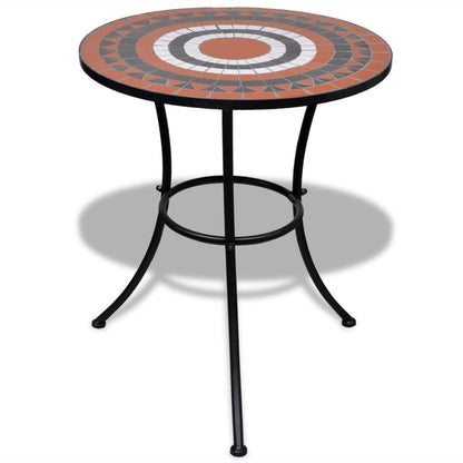 vidaXL Patio Furniture | Terracotta, White | Powder-coated iron, ceramic