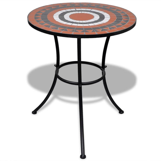 vidaXL Patio Furniture | Terracotta, White | Powder-coated iron, ceramic