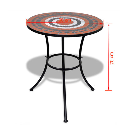 vidaXL Patio Furniture | Terracotta, White | Powder-coated iron, ceramic