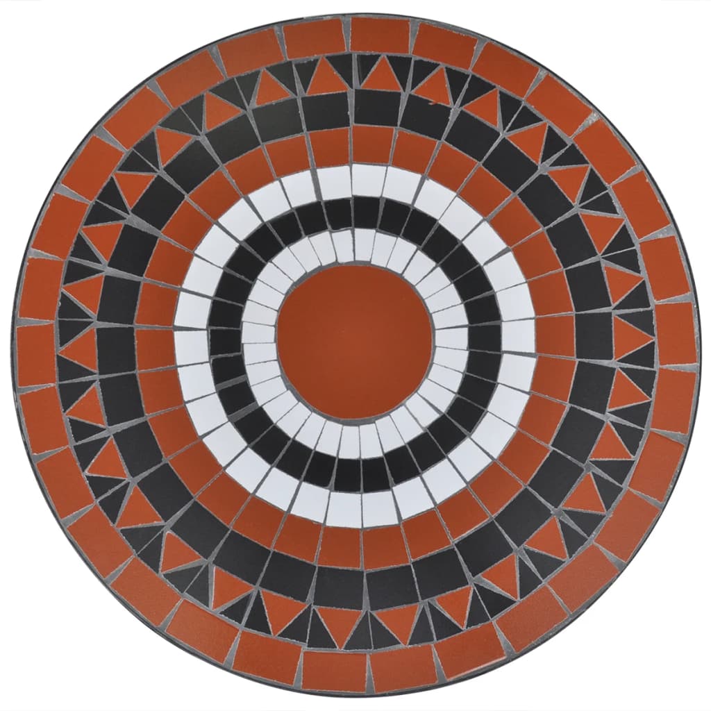 vidaXL Patio Furniture | Terracotta, White | Powder-coated iron, ceramic