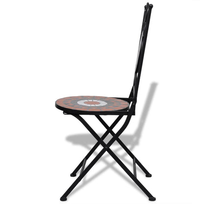 vidaXL Patio Furniture | Terracotta, White | Powder-coated iron, ceramic
