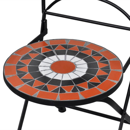 vidaXL Patio Furniture | Terracotta, White | Powder-coated iron, ceramic